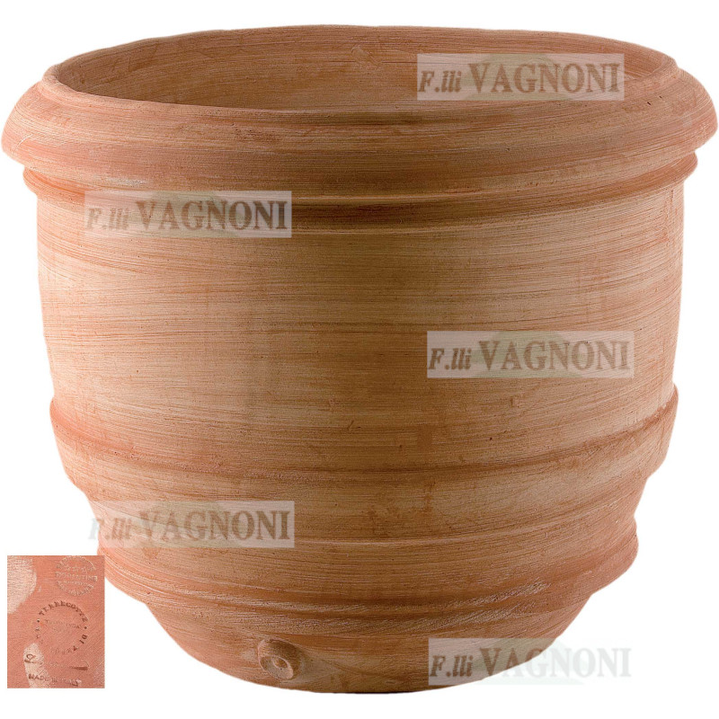 VASO LISCIO A BARILE IN TERRACOTTA TOSCANA